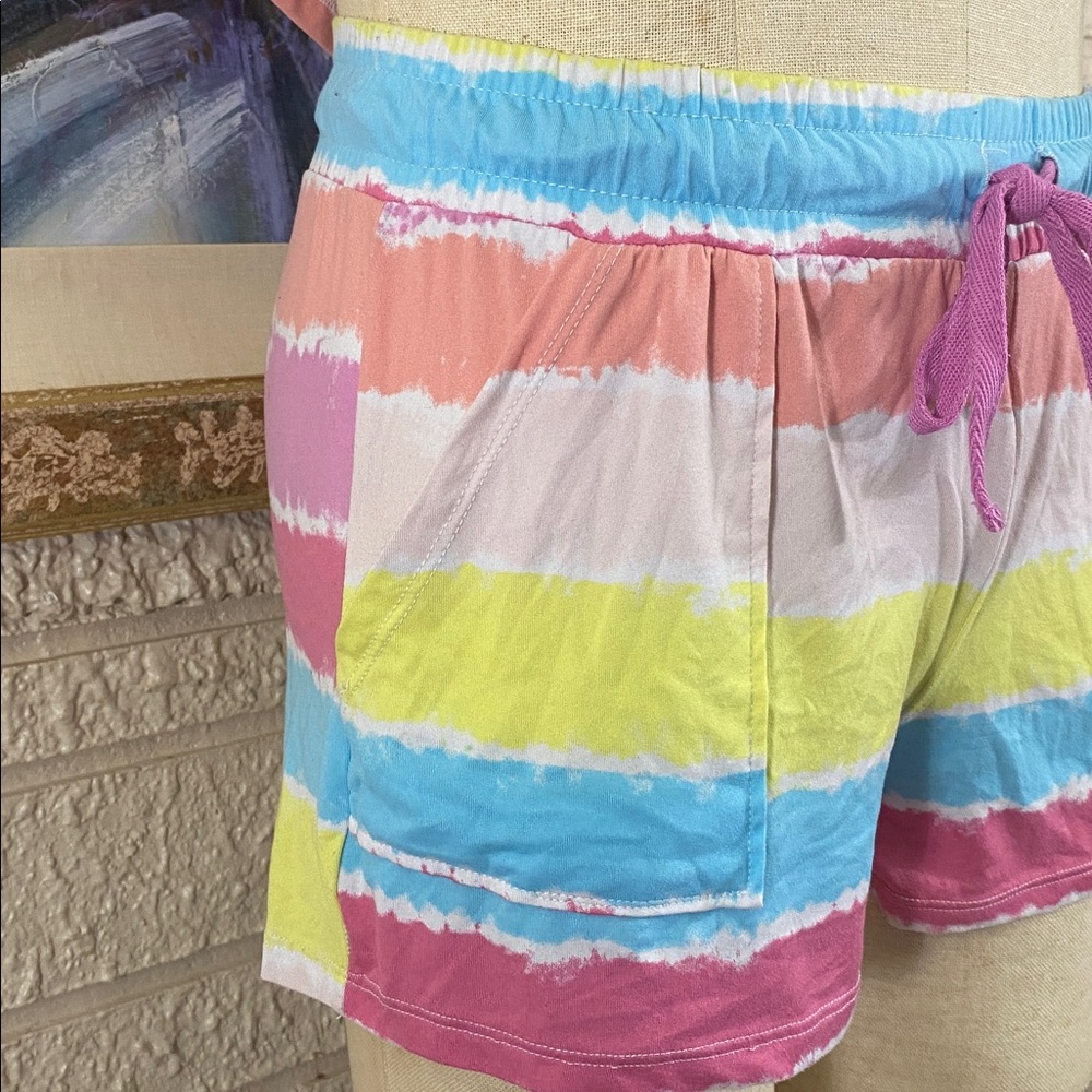 Jaclyn Intimates Pastel Stripe Tank & Short Sleep Set - Picture 10 of 12